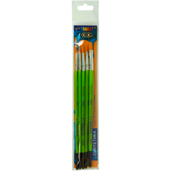 Набір пензликів ZiBi Kids Smart №1, №3, №5, №8 з синтетичним ворсом 5 шт (ZB.6966SRF-1) - Pampik