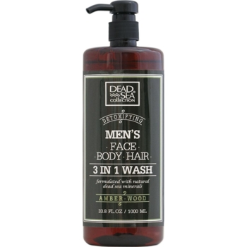 Мужской гель для душа Dead Sea Collection Amber Wood 3 в 1, 1000 мл - Pampik