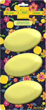 Мыло туалетное твердое Shik Лимон, 330 г (3 шт. по 110 г) - Pampik