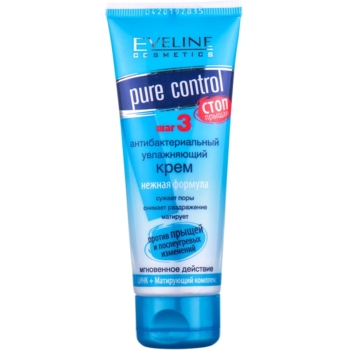 Зволожувальний антибактеріальний крем для обличчя Eveline Pure Control після прищів та постане 75 мл - Pampik