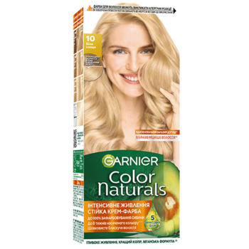 Фарба для волосся Garnier Color Naturals відтінок 10, біле сонце, 110 мл - Pampik