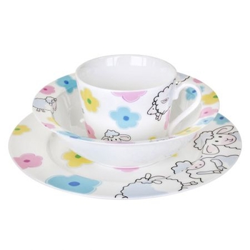 Набор детской посуды Krauff Funny Sheep, 3 предмета + детская сказка (21-244-041) - Pampik