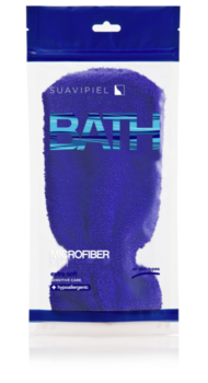 Губка банная Suavipiel Рукавичка Микрофибра, синий, 1 шт. - Pampik