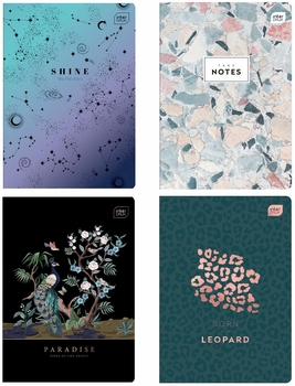 Тетрадь Interdruk Elegant, клетка, A5, 32 листа, 4 шт. (298775) - Pampik