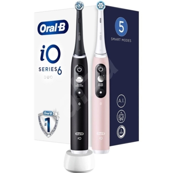 Електрична зубна щітка Oral-B iO Series 6 Duo iOM6d.2J6 3753+додаткова ручка Black - Pampik