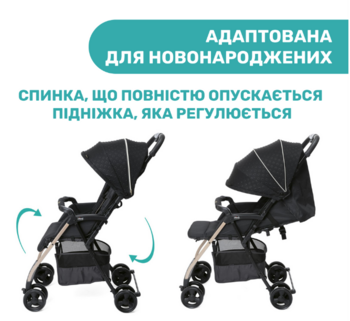 Прогулянкова коляска Chicco Ohlala 3 Black Re-Lux, чорний (79733.56) - Pampik - 3