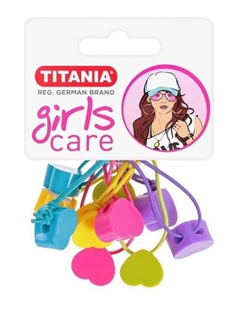 Набор разноцветных резинок для волос Titania Сердечко, 5 шт. (7983 GIRL) - Pampik