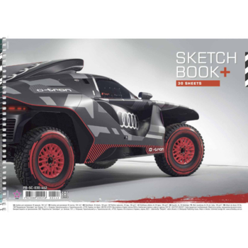 Альбом для малювання Star Сірий автомобіль з червоним, 30 аркушів (PB-SC-030-442) - Pampik