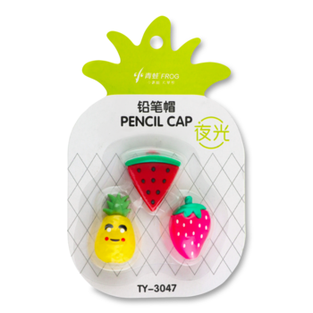 Набір ковпачків канцелярських Фрукти, 3 шт (853501) - Pampik