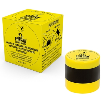 Скраб и бальзам для губ Dr. Pawpaw Scrub 2 в 1 Transparent, 16 г (109066) - Pampik