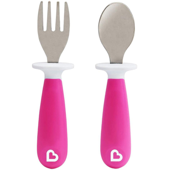 Набір столових приборів Munchkin Raise, рожевий, 2 шт. (27148.04) - Pampik
