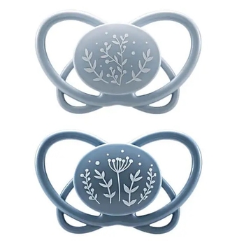 Пустушка Nip Мій метелик, силіконовий, 0-6 міс., 2 шт., блакитний з синім (38595-51) - Pampik