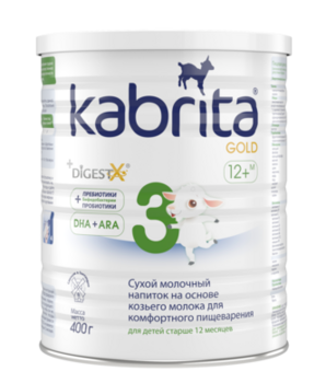 Сухий молочний напій на основі козячого молока Kabrita 3 Gold, 4,8 кг (12 шт. по 400 г) - Pampik - 2