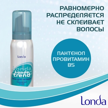 Піна для укладки волосся Londatrend Рухомий об'єм Екстра-сильна фіксація, 200 мл - Pampik - 3
