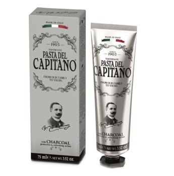 Зубна паста Pasta del Capitano 1905 з вугіллям, 75 мл - Pampik