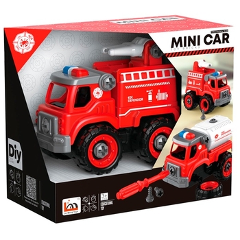 Конструктор DIY Spatial Creativity Пожежний спецтранспорт, червоний (CJ-1614177) - Pampik