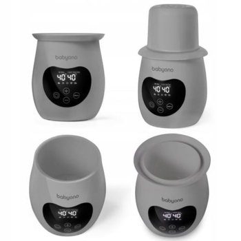 Электрический подогреватель BabyOno Natural 2 в 1 с дисплеем и функцией стерилизации, серый (968/02) - Pampik - 2