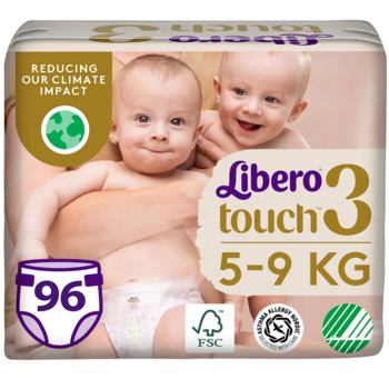 Подгузники на липучках Libero Touch 3 (5-9 кг), 96 шт. - Pampik