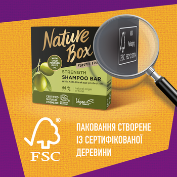Твердый шампунь Nature Box Olive Oil, для укрепления длинных волос и противодействия ломкости, с оливковым маслом холодного отжима, 85 г - Pampik - 7