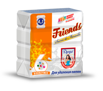 Мило господарське Friends Для прання та видалення плям, 500 г (4 шт. по 125 г) - Pampik