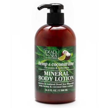 Лосьйон для тіла Dead Sea Collection з мінералами Мертвого моря та екстрактами коноплі, кокосу та лайма, 500мл - Pampik