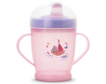 Чашка-непроливайка Baboo Me To You, 250 мл, рожевий (90438) - Pampik