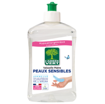 Рідина для миття посуду L'Arbre Vert Чутлива шкіра, 500 мл - Pampik
