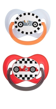 Силіконова симетрична пустушка Canpol babies Racing, 18+ міс., 2 шт. (22/636) - Pampik