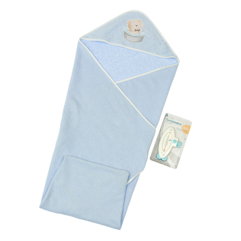 Рушник з термометром Interbaby Teddy, блакитний (8100276) - Pampik - 2