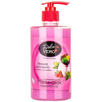 Жидкое крем-мыло Dolce Vero Малиновая панна-котта, 500 мл (4820091143518) - Pampik