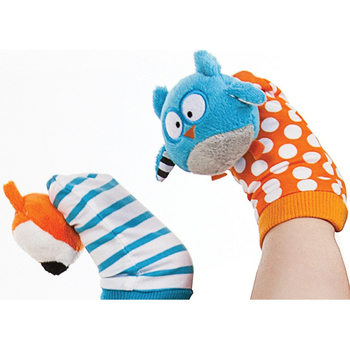 Розвиваючі шкарпетки з брязкальцями BBluv Сова і Лисиця (B0104) - Pampik - 3