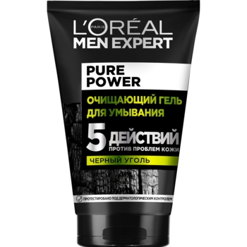 Очищуючий гель L'Oreal Paris Men Expert для комбінованої і жирної шкіри з недосконалостями 100 мл - Pampik