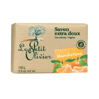 Мило екстраніжне Le Petit Olivier 100% vegetal oils soap, мандарин, 100 г (3549620005349) - Pampik