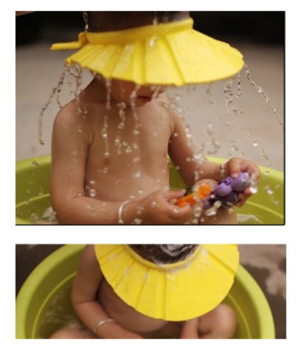 Козирок захисний Lindo для миття і стрижки волосся, жовтий (K +1564) - Pampik - 2