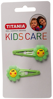 Набір металевих зажимів для волосся Titania Соняшник, 5 см, червоний, 2шт. (8504 KIDS) - Pampik