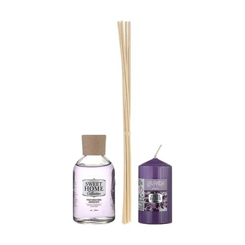 Подарунковий набір Sweet Home: Аромадифузор Лаванда, 100 мл + свічка, 135 г - Pampik - 2