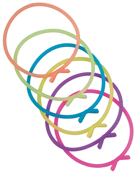 Набор разноцветных резинок для волос Titania Bow, 6 шт., 6 см (7832 GIRL) - Pampik