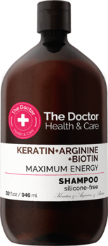 Шампунь The Doctor Health&Care Keratin + Arginine + Biotin Maximum Energy Shampoo, 946 мл - Pampik