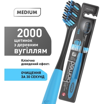 Зубная щетка Biomed Black, голубая - Pampik - 4