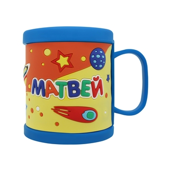 Дитяча кружка 3D Be Happy Матвей, 300 мл, синій (К_ПВХ054) - Pampik