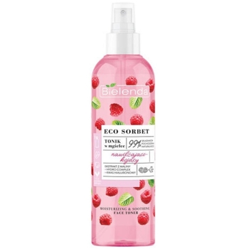 Тоник-спрей для лица Bielenda Eco Sorbet Малина, увлажняющий и успокаивающий, 200 мл - Pampik