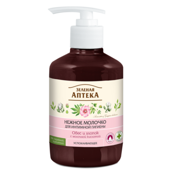 Молочко для интимной гигиены Зеленая Аптека Овес и хлопок 370 мл - Pampik