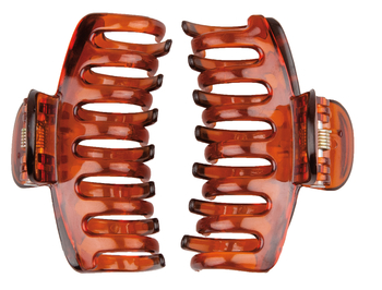 Набір заколок для волосся Titania Діно, 6 см, коричневий, 2 шт. (7957 B) - Pampik