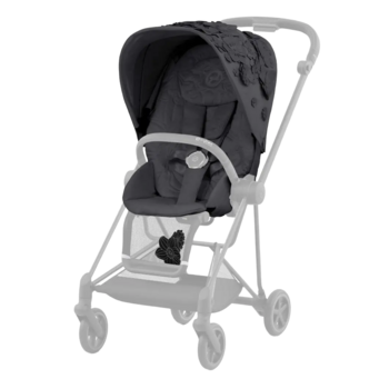 Комплект текстилю для прогулянкового блоку Cybex Mios Simply Flowers Grey, темно-сірий (521002879) - Pampik