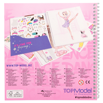 Альбом с наклейками Motto A/S Наряди меня. Танцы Top Model (411140) - Pampik - 5