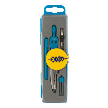 Готовальня ZiBi, 4 предмета, голубой (ZB.5303BS-14) - Pampik