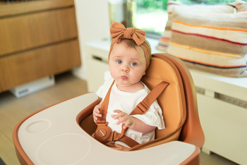 Столик к стулу для кормления Childhome Evolu с силиконовым подносом, рыжий (CHEVOTSRU) - Pampik - 12