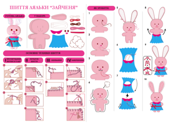 Набор для творчества Avenir Шитье куклы Зайчонок (CH1377) - Pampik - 4