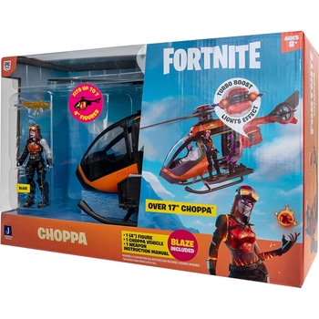 Колекційний набір Jazwares Fortnite Feature Vehicle The Choppa, гелікоптер і фігурка, 10 см (FNT0653) - Pampik - 11