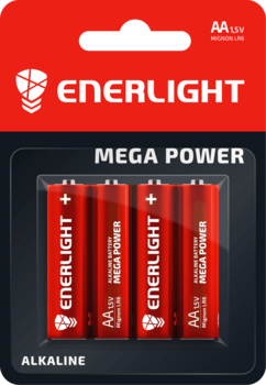 Батарейки Enerlight Mega Power AA, 4 шт. (90060104) - Pampik